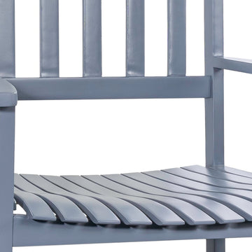 Seagrove Farmhouse Classic Slat-Back 350-LBS Support Acacia Wood Outdoor Rocking Chair - JONATHAN Y
